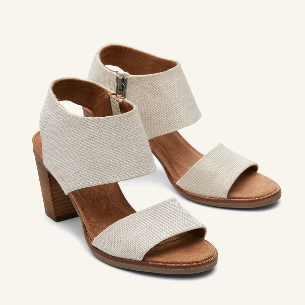 Elegant Cream Heeled Sandals